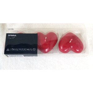 IKEA Spinna Heart-Shaped Red Candles 3-Pack 5cm 15h‎ Valentine’s Day Décor love